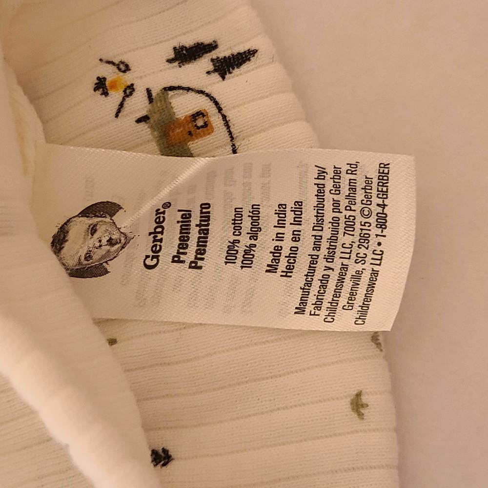 GERBER 3pc HAPPY CAMPER MATCHING SET - PREEMIE - Picture 8 of 8